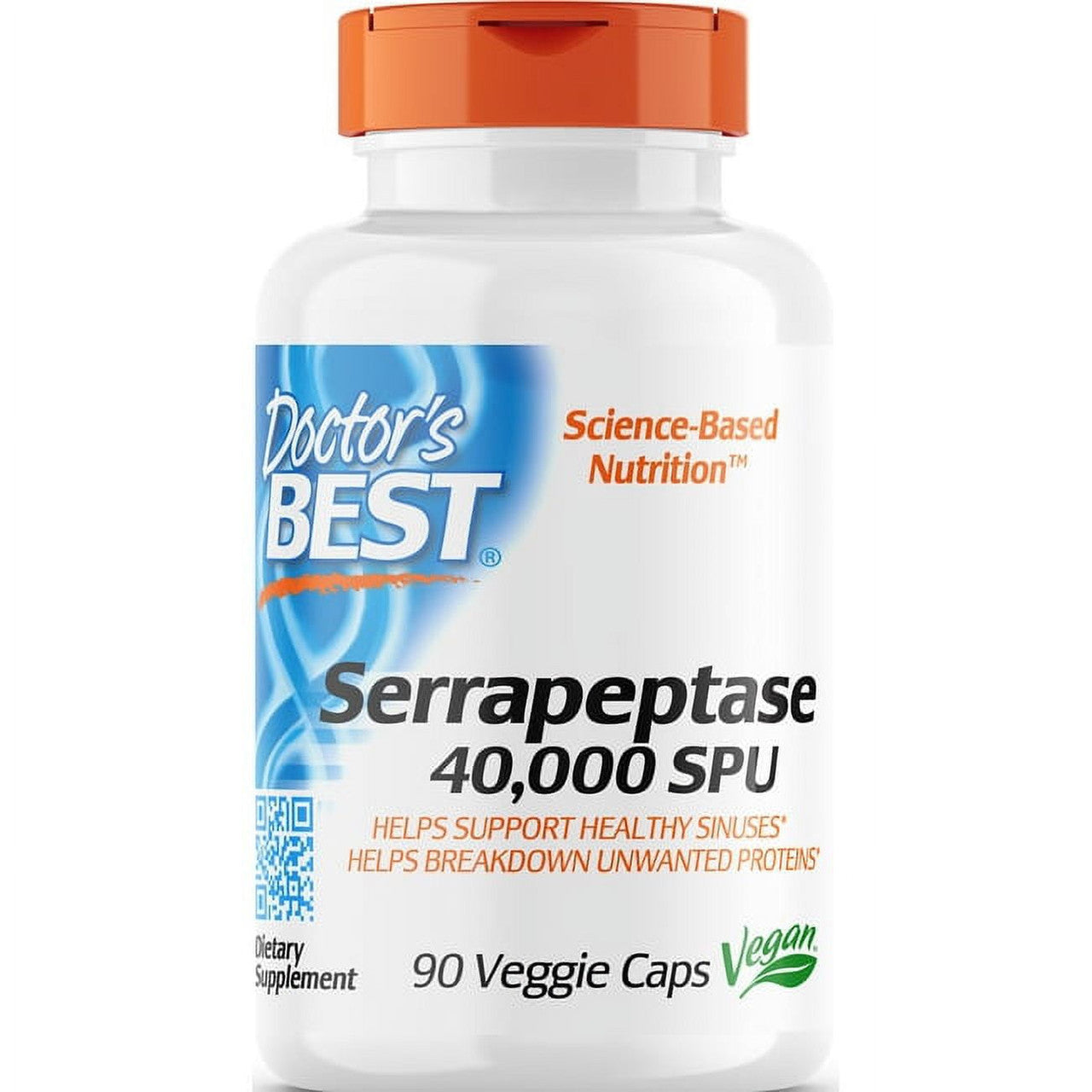 Doctors Best Best Serrapeptase Veggie Capsules, 90 Ea